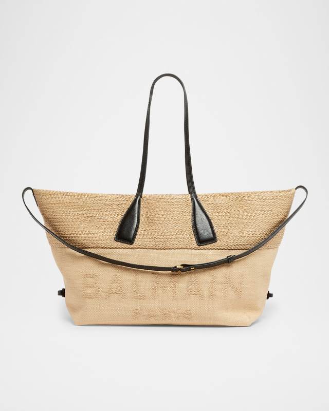 Track Tote Bag in Jacquard and Calfskin